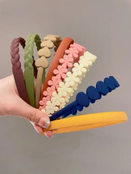 8 pieces women's headband Wavy band teeth Headband clip Women's hair clip pressure hair buckle usually daily use