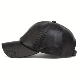 Unisex Vintage Leather Baseball Caps Outdoor Adjustable Spring and Autumn Casual Sunscreen Hat