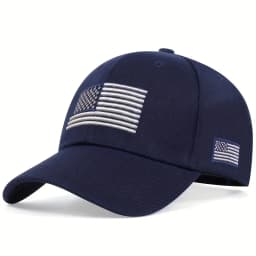 Unisex American Flag Embroidery Baseball Caps Outdoor Adjustable Spring and Autumn Casual Sunscreen Hat