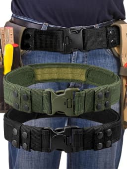 Men's Nylon & Polyester Woven Tactical Belt - Durable Waist Strap for Outdoor Sports, Ideal for Hiking, Training & Adventures