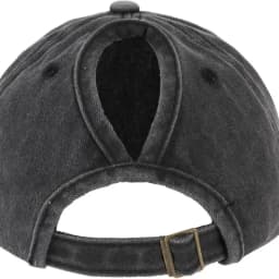 1pc Retro Washed Little Heart Embroidered Ponytail Baseball Cap for Women,Outdoor Sports Adjustable Women's Cap for Daily Wear
