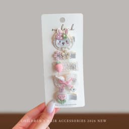 Cute Bunny Rabbit Hair Clips For Baby Girls Sweet Bow Flower Hairpins Toddler Kids Hair Barrettes No Hurt Hair Accessories 2026