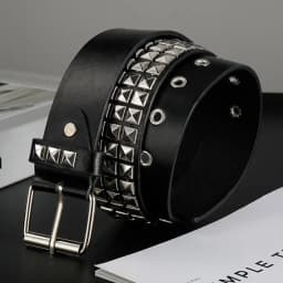 Trend Punk Rivet Belt Retro Y2K Heavy Metal Belt Nightclub Rock Style Belt Fashion Decoration