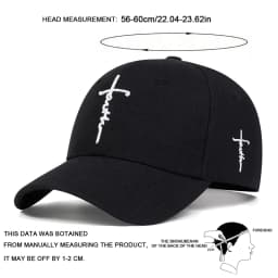 2Pcs Unisex Cross Embroidery Baseball Caps Spring Autumn Outdoor Adjustable Casual Hats Dad Hat Sunscreen Hat Combo Set