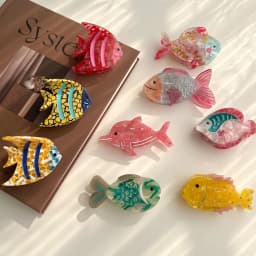 NEW Eco-Friendly Acetate Cute Fish Collection Hair Claw Colorful Underwater Animals Hair Claw Clips Hair Accessories for Women