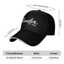 Fender Jimi Hendrix Electric Guitar Baseball Cap Fashion Trucker Hat Summer Unisex-Teens Outdoor Sport Snapback Cap