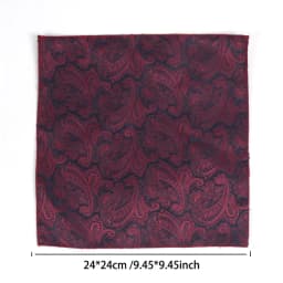 Exquisite Burgundy Red Paisley Men Tie Jacquard Woven Handkerchief Bowtie Sets Groom Wedding Party Gifts Party Accessories