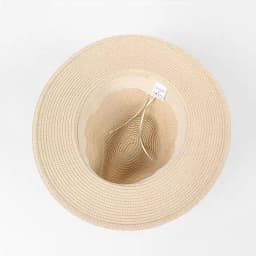 Wide Brim Jazz Sun Hat Summer Men's Dense Straw Hat Panama Hat with Black Ribbon XKTYM07