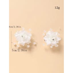 2pcs/Set Pearl Flower Hair Clips – Elegant Bridal Accessories for Wedding & Flower Girls.
