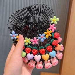 Children Y2k Star Colorful Hair Comb Broken Headband Hair Clips Bunny Heart Cute Headdress Princess Girls Hair Accessories
