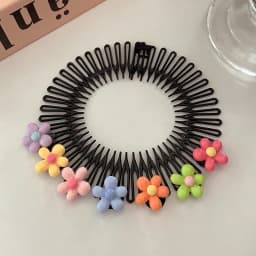 Children Y2k Star Colorful Hair Comb Broken Headband Hair Clips Bunny Heart Cute Headdress Princess Girls Hair Accessories