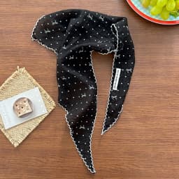 Black White Polka Dot Scarf for Women Girls Triangle Scarf Waist Belt Headscarf Neck Scarf Multiuse Summer Sun Protection Shawl