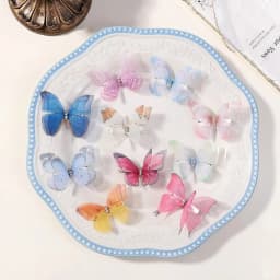 5/10PCS Princess Mesh Gradient Double-layer Butterfly Hair Clips Lovely Girls Hairpins Children Daily Headwear Hair Accessories