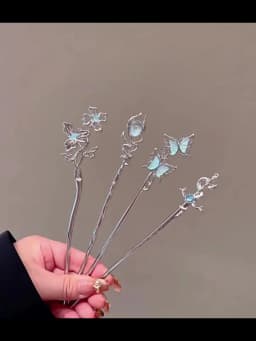New Chinese Style Snake Shaped Moonstones Hairpin Fashion Metal Hanfu Hairpin Hair Chopsticks Headwear Hair Accessories Gift