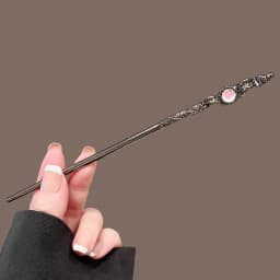 New Chinese Style Snake Shaped Moonstones Hairpin Fashion Metal Hanfu Hairpin Hair Chopsticks Headwear Hair Accessories Gift