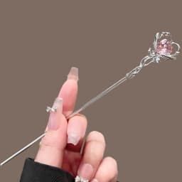 New Chinese Style Snake Shaped Moonstones Hairpin Fashion Metal Hanfu Hairpin Hair Chopsticks Headwear Hair Accessories Gift