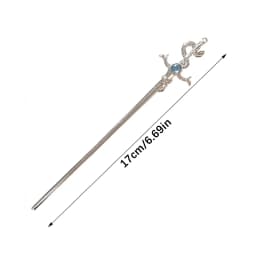 New Chinese Style Snake Shaped Moonstones Hairpin Fashion Metal Hanfu Hairpin Hair Chopsticks Headwear Hair Accessories Gift