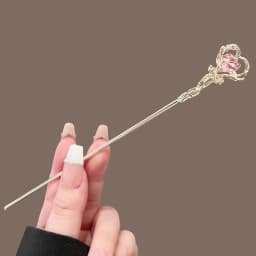 New Chinese Style Snake Shaped Moonstones Hairpin Fashion Metal Hanfu Hairpin Hair Chopsticks Headwear Hair Accessories Gift