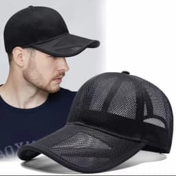 Summer Hollow Brim Breathable Full Mesh Baseball Cap, Unisex, Adjustable Sun Hat for Outdoor Activities