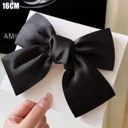 Black Big Bow Headband Hairpin Women's New Clip Hair Accessories Autumn Hairpin【AliS8】