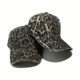 New Spring/Summer Women's Baseball Cap, Fashionable and Versatile Sun Hat with Leopard Print