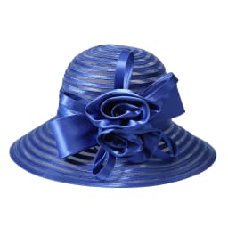 FS Black Red Floppy Organza Fascinators Hats Big Flower Church Hat For Women Elegant Wide Brim Wedding Bride Cap Chapeau Femme