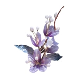 Retro Hairpins Purple Flower Chinese Hanfu Hair Accessories For Women Fairy Pearl Hair Clips Forks Vintage Wedding Hair Jewelry