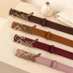 Women's Belt with Adjustable Luxury Signature Buckle Design, for Jeans & Dresses, Y2K Style Soft Comfortable Waist Belt