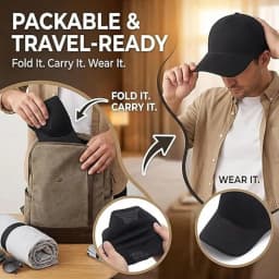 New Design Seamless Baseball Cap Packable Lightweight Sports Hat Quick Drying Breathable Visor Cap