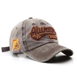 Korean Version Retro Washed Distressed Embroidered Letter ALW75 Casual and Versatile Baseball Cap for Daily Wear