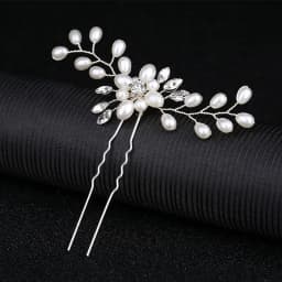 Elegant Bridal Handmade Pearl Flower Crystal Hairpin Pin Clevis Beautiful Crystal Hair Accessories Wedding Hair Pins