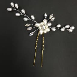 Elegant Bridal Handmade Pearl Flower Crystal Hairpin Pin Clevis Beautiful Crystal Hair Accessories Wedding Hair Pins