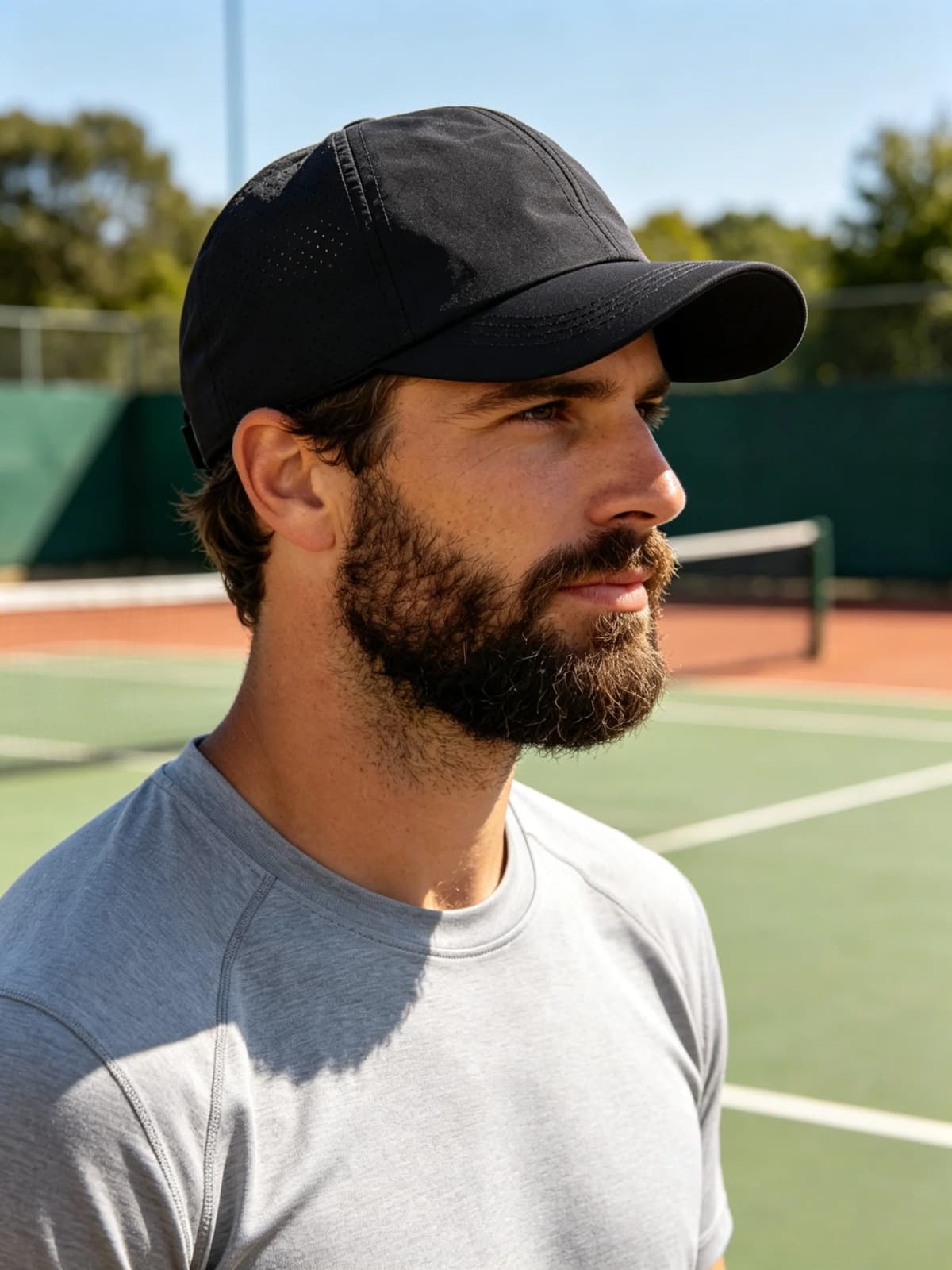 Quick Dry Baseball Cap Men Women Breathable Mesh Sun Hat Adjustable Lightweight UV Protection Black Summer Outdoor Sports Cap
