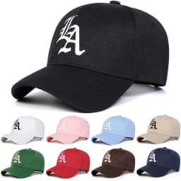 Unisex Gothic LA Embroidery Baseball Caps Spring Autumn Outdoor Adjustable Casual Hats Sunscreen Hat Sports Cap