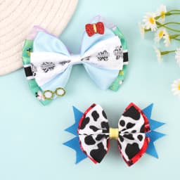 1/2pcs Girl Hair Clip Cute Fabric Bow Hair Clip Ponytail Hairstyle Decoration Sweet Children's Hair Accessory Side Clip