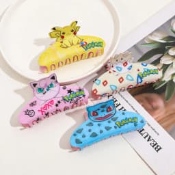 4PCS "Pokémon" cartoon character hair clips, multi-functional hair accessories hair claws