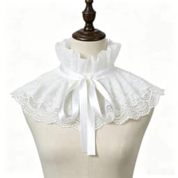 Detachable Lace Stand Collar Lolita Fake Collar Double-Layer Shawl Decorative Collar Dress Lace Up Collar