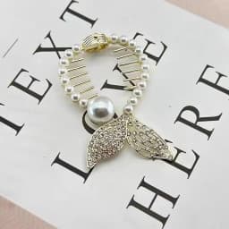 High-End Pearl Fishtail Hair Clip for Women, Bun Hair Clip for the Back of the Head, Lazy Hair Styling Tool, Elegant Ponytail Clip