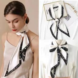 Paisley Print Skinny Scarf For Women Luxury HairBand Soft Stain Silk Ribbon Tie Neck Bag Scarf Fashion Wrist Belt Neckerchief
