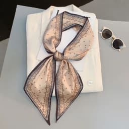 Paisley Print Skinny Scarf For Women Luxury HairBand Soft Stain Silk Ribbon Tie Neck Bag Scarf Fashion Wrist Belt Neckerchief