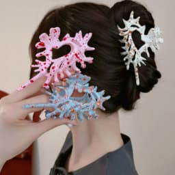 Creative Acrylic Conch Hair Clip Irregular Spots Headdress Hair Claw Grasp Geometric Hair Accessories Hair Gripper Makeup