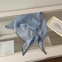 Neckerchief Sweet Polka Dot Headband Turban Korean Fresh Small Scarf Striped Thin Triangular Hair Band Vacation