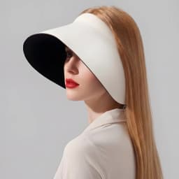 Summer New Seamless Sun Hat with UV Protection for Women, Featuring A Large Brim and An Empty Top for Shade
