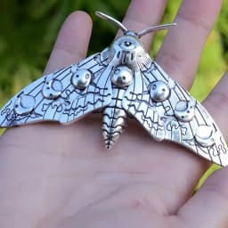 Creative, niche and Retro Insect Hair Clips, Moths on the Back of the Head, Spring Clips, Top Clips, Girls' Accessories