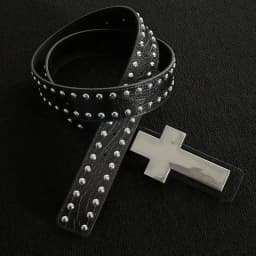 Subculture Punk Studded Cross Belt Burst Pattern Hip Hop Street Style Men's Rock Party Music Festival Gothic Street Accessories