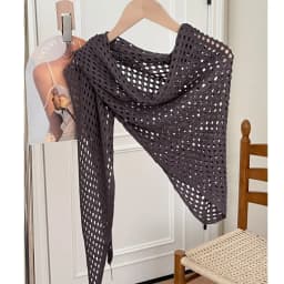 Fashion Hollow Out Triangle Scarf Shawl Breathable Solid Color Knitted Scarf Lightweight Sun Protection Women Shawl Wrap