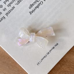 Small Mermaid Bow Strap Broken Hair Clip~Korean FRANCE Gold Label Duck billed Clip with Side Clip and Bang Clip