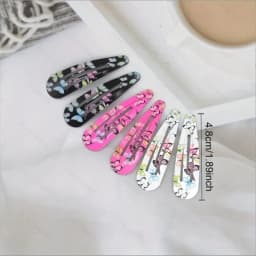 10/ 20PCS MIXED COLOR PRINT BB CLIP BROKEN HAIR CARD - DO NOT HURT HAIR CONVENIENT CARRY - GO TO SCHOOL EVERYDAY LIFE LOVELY D