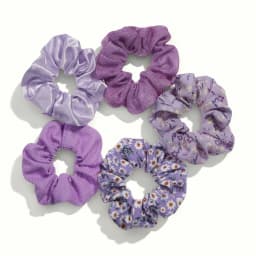 5pcs/lot Scrunchies Hair Elastic Scrunchy Ties Ropes for Ponytail Holders Floral No crease Pink Leopard Cute Purple