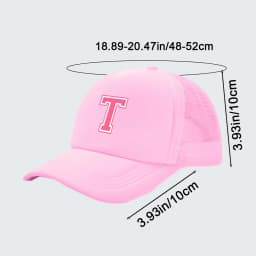 2pcs children's 26-letter printed truck driver hat and chest bag set, lightweight all-in-one visor, suitable for girls' daily